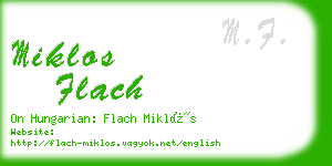 miklos flach business card